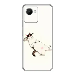 Чехол на тематику: Коты для Realme C30s (Отдых)