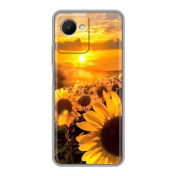 Чехол с рисунком «поле подсолнухов» для Realme C30s