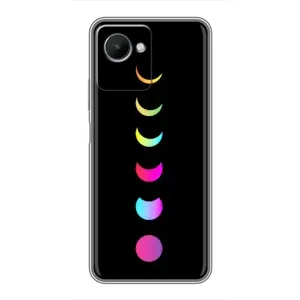 Чехол (ТПУ) с планетами на Realme C30s (Полнолуние)