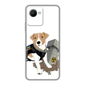 Чехол с принтом Собаки Патрон для Realme C30s (Пёс Патрон с ракетой)