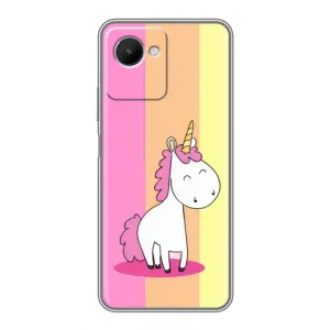 Чехол Unicorn на Realme C30s (Радужный Единорог)