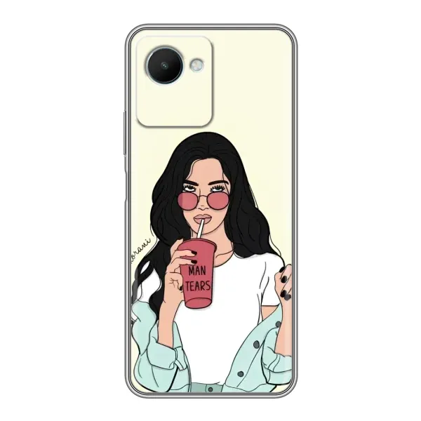 Чехол с рисунком «С напитком» для Realme C30s Чехол с рисунком «С напитком» для Realme C30s