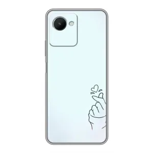 Чохол (Знак сердечка) для Realme C30s (Сердечко на блакитному)