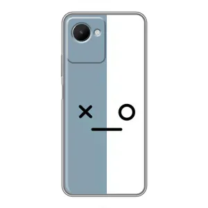 Чохли (ТПУ) (смішні стікери) для Realme C30s (Сіро-білий)