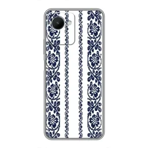 Силиконовый Чехол на Realme C30s с картинкой Вышиванки (Синяя вышиванка)