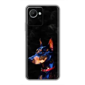 Бампер для Realme C30s с картинкой "Песики" (Собака Мопс)