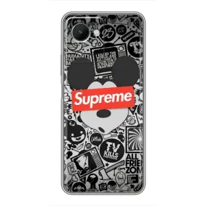 Чохол з Брендами одягу на Реалмі с30s (Supreme Маус)