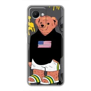 Чехлы Мишка Тедди для Реалми с30s (Teddy USA)