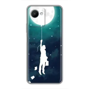 Чехол (ТПУ) с планетами на Realme C30s (To The moon)
