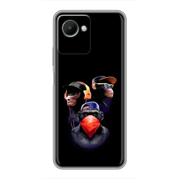 Чехол с рисунком «Три обезьяны» для Realme C30s Чехол с рисунком «Три обезьяны» для Realme C30s