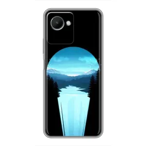 Летний Чехол на Realme C30s (Синий Водопад)