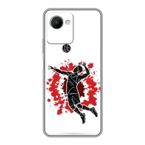 Чохли з прінтом Спортивна тематика для Realme C30s (Волейболіст)