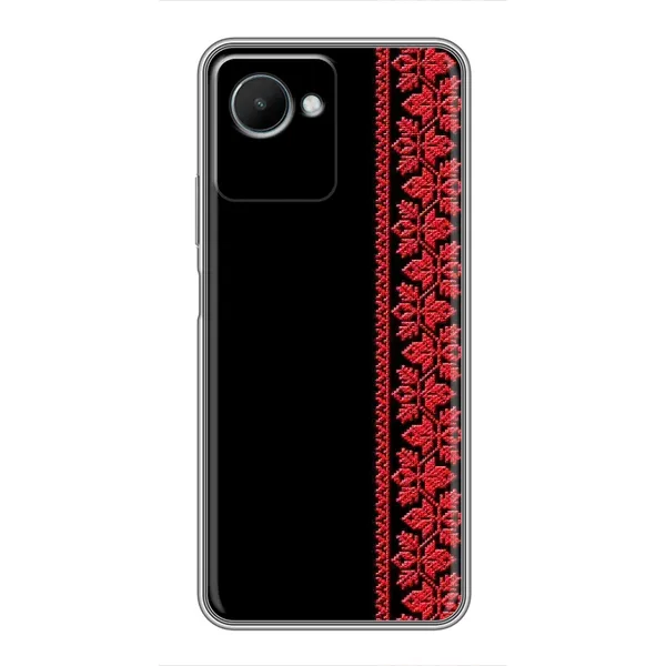 Чехол с рисунком «Вышиванка на черном» для Realme C30s Чехол с рисунком «Вышиванка на черном» для Realme C30s
