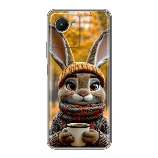 Чехол с рисунком «Зайчик с кофе» для Realme C30s Чехол с рисунком «Зайчик с кофе» для Realme C30s