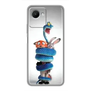 Силиконовый чехол с принтом Зоотрополіс для Realme C30s (Змея Зоо)