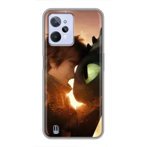 Чехол дракон Беззубик для Realme C31 (Беззубик и Иккинг)