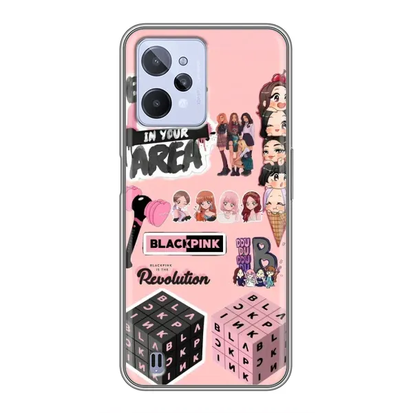 Чехол с рисунком «BLACK PINK коллаж» для Realme C31 Чехол с рисунком «BLACK PINK коллаж» для Realme C31