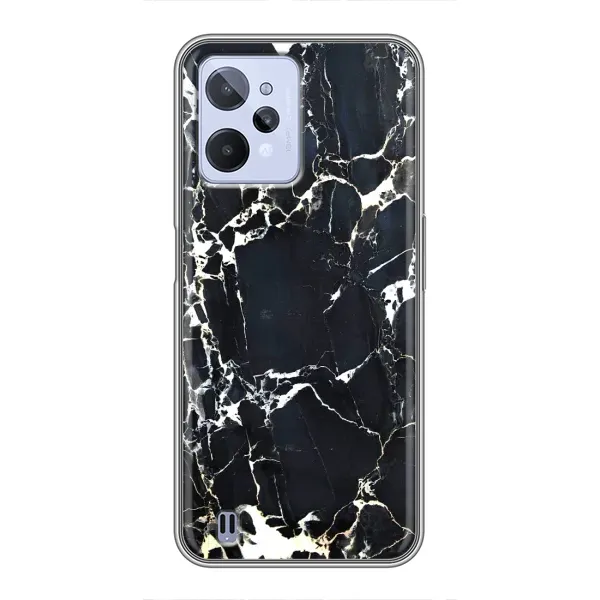 Чехол с рисунком «Чёрный мрамор» для Realme C31 Чехол с рисунком «Чёрный мрамор» для Realme C31