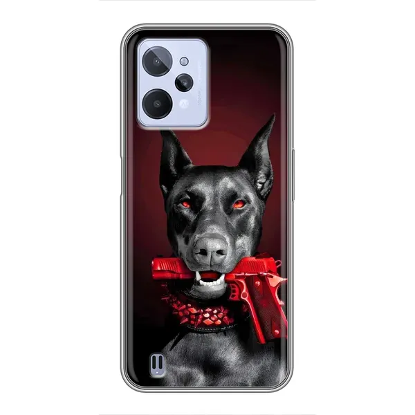 Чехол с рисунком «Доберман злой» для Realme C31