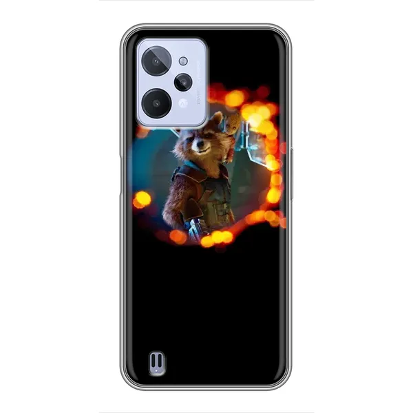 Чехол с рисунком «Енот Ракета» для Realme C31