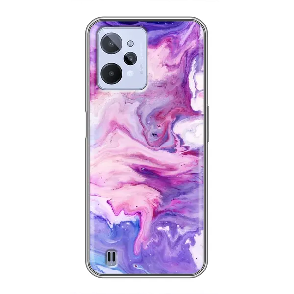 Чехол с рисунком «Фиолетовый мрамор» для Realme C31 Чехол с рисунком «Фиолетовый мрамор» для Realme C31