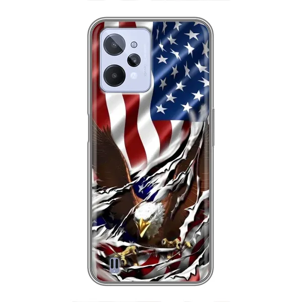 Чехол с рисунком «Флаг USA» для Realme C31 Чехол с рисунком «Флаг USA» для Realme C31