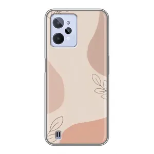 Чохол квітковий дизайн для Realme C31 (Кориневий фон)