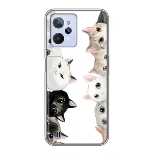 Силиконовый чехол с котиком для Realme C31 (Коты)