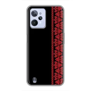 Силиконовый Чехол на Realme C31 (Красная Вышиванка)