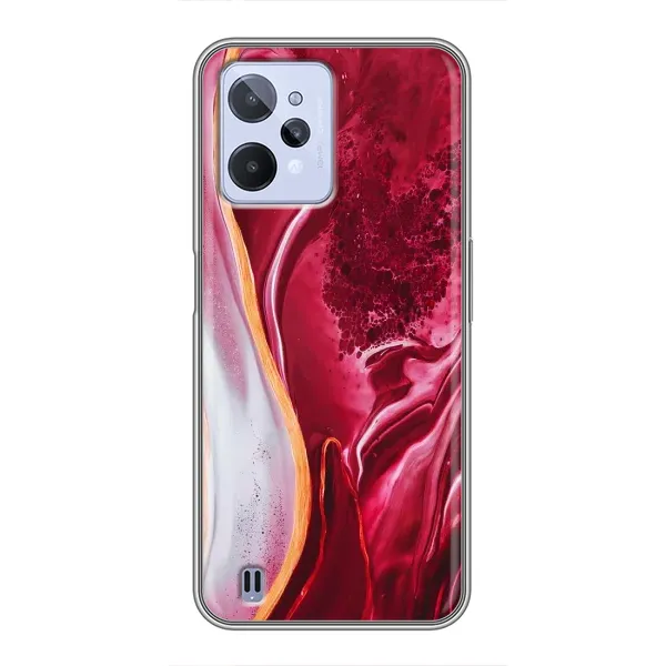 Чехол с рисунком «Красный мрамор» для Realme C31 Чехол с рисунком «Красный мрамор» для Realme C31