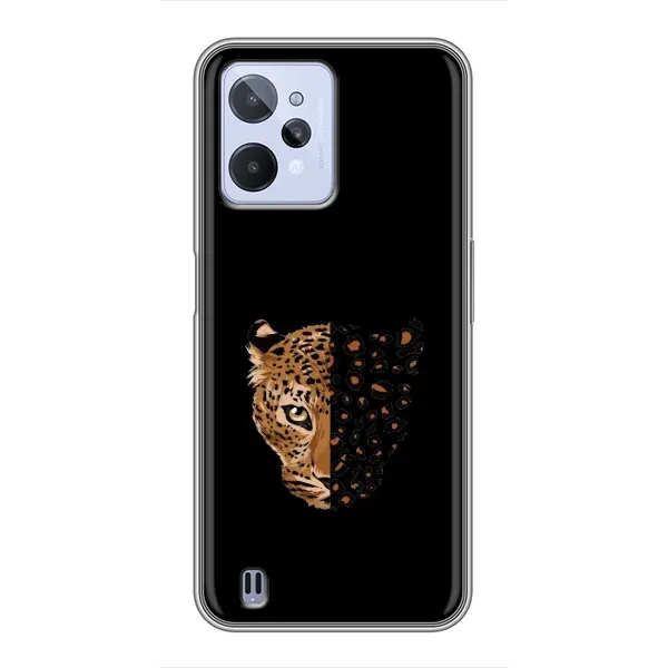 Чехол с рисунком «Леопард на черном» для Realme C31 Чехол с рисунком «Леопард на черном» для Realme C31