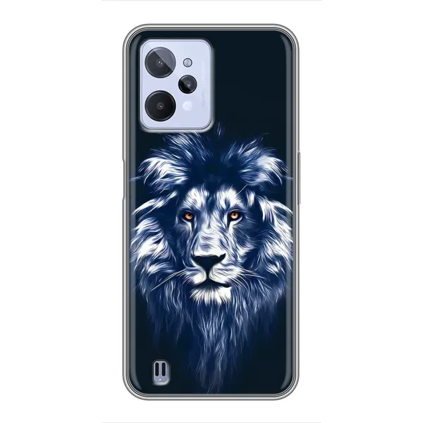 Чехол с рисунком «Лев - синий» для Realme C31 Чехол с рисунком «Лев - синий» для Realme C31