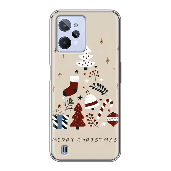 Чехол с рисунком «Merry Christmas» для Realme C31 Чехол с рисунком «Merry Christmas» для Realme C31