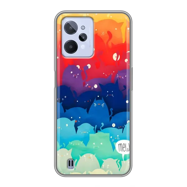 Чехол с рисунком «Mew» для Realme C31