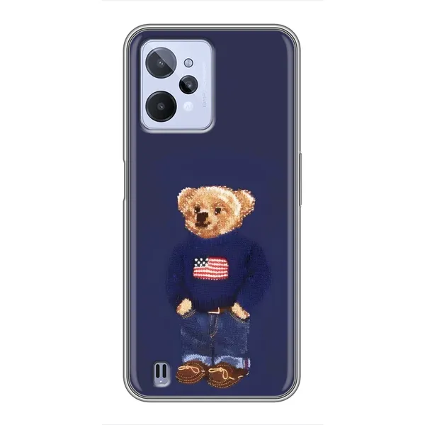 Чехол с рисунком «Мишка USA» для Realme C31 Чехол с рисунком «Мишка USA» для Realme C31