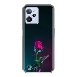 Чохли з принтом Троянд для Realme C31 (Нічна троянда)