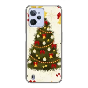 Чехол Новогодняя Елка на Realme C31 (Новогодний принт)