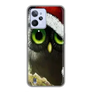 Чехлы с принтом СОВЫ для Realme C31 (Новогодняя Сова)
