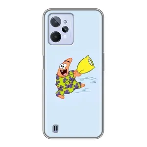 Чохли з Патріком на Realme C31 (Патрік із подушкою)