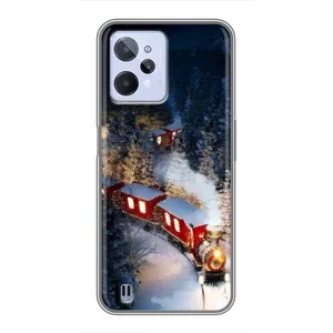 Силиконовый бампер на рождество для Realme C31 (Поезд)