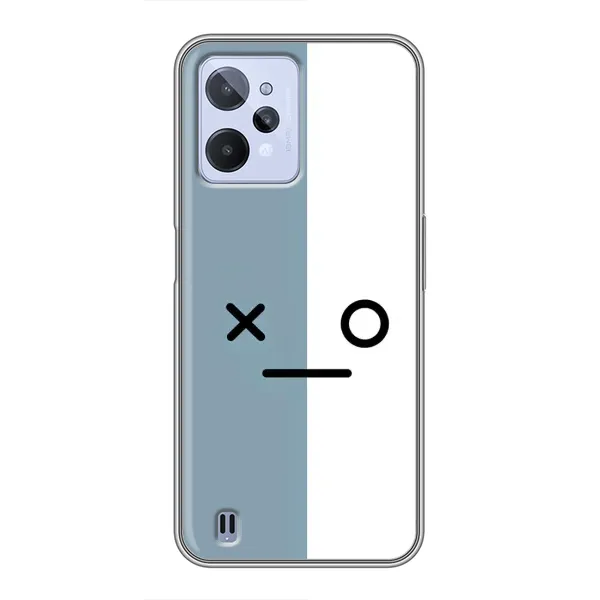 Чехол с рисунком «Серо-белый» для Realme C31