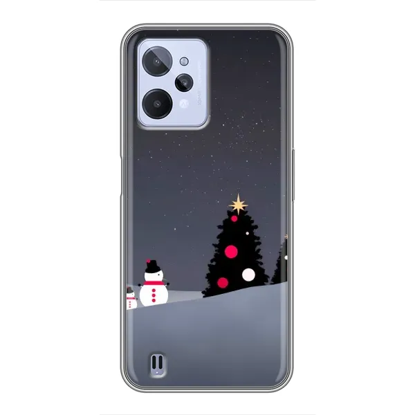 Чехол с рисунком «Снеговички» для Realme C31 Чехол с рисунком «Снеговички» для Realme C31