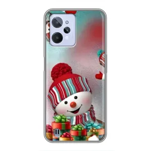 Чохли на Новий Рік Realme C31 (Сніговик в шапці)