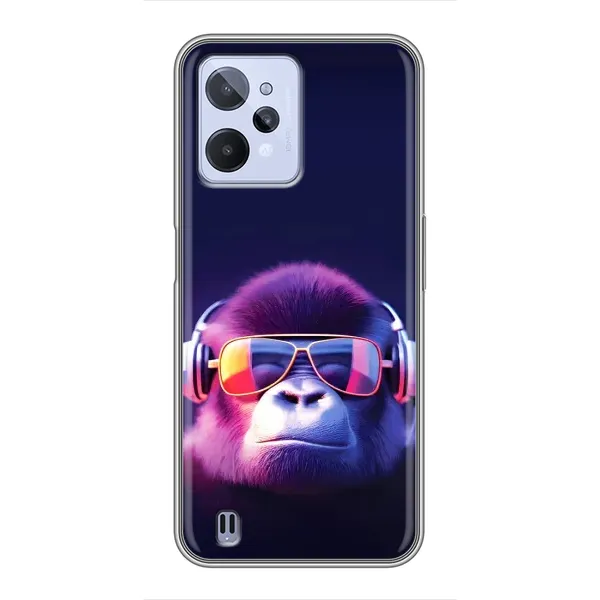 Чехол с рисунком «Стильная обезьяна» для Realme C31