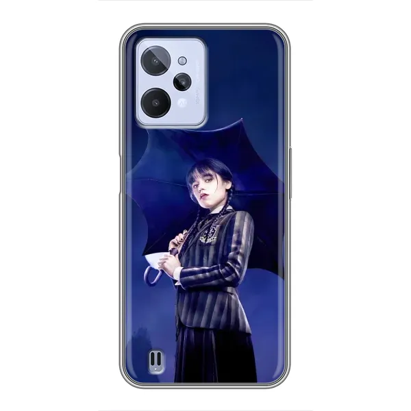 Чехол с рисунком «Уэнсдей с зонтом» для Realme C31 Чехол с рисунком «Уэнсдей с зонтом» для Realme C31