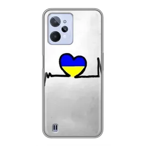 Силиконовый Чехол на Realme C31 (Я-Украина) (Украинская кардиограмма)