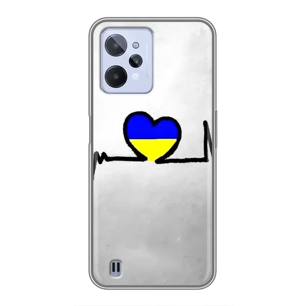 Чехол с рисунком «Украинская кардиограмма» для Realme C31 Чехол с рисунком «Украинская кардиограмма» для Realme C31