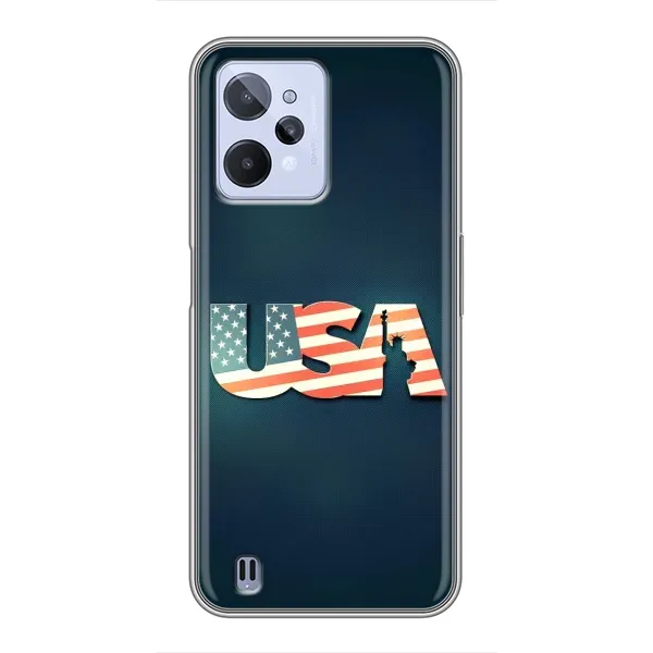 Чехол с рисунком «USA» для Realme C31 Чехол с рисунком «USA» для Realme C31