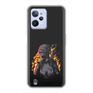 Чохол з картинкою "Герой Pubg" на Realme C31 (В полум'ї)