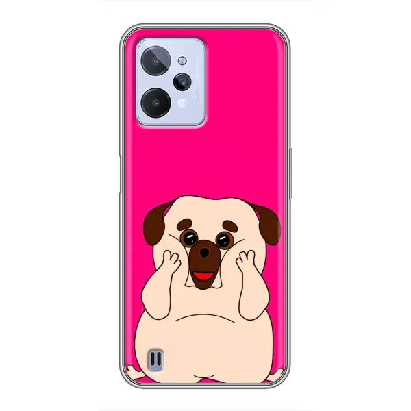 Чехол с рисунком «Веселый Мопсик» для Realme C31 Чехол с рисунком «Веселый Мопсик» для Realme C31